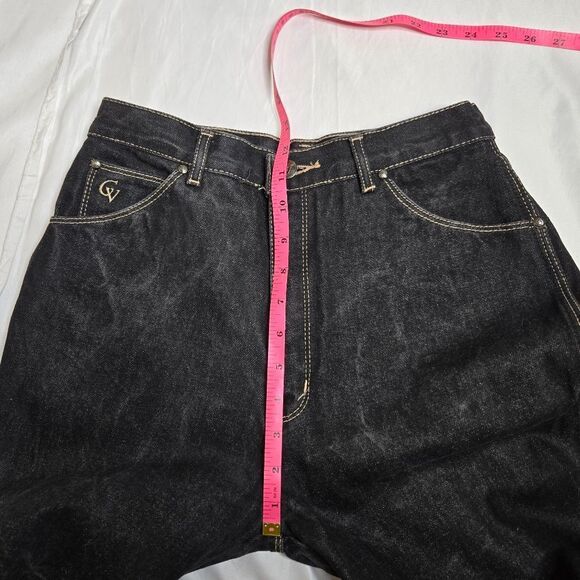 VINTAGE 80s dark wash high waist western Gloria Vanderbilt straight leg jeans 27 - Picture 9 of 11